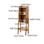 Traditional Japanese Square Bamboo Bookshelves 3/4/5 Tier For Living Room Lumendat