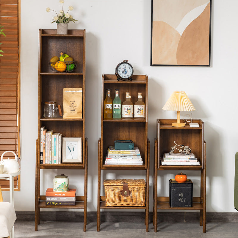 Traditional Japanese Square Bamboo Bookshelves 3/4/5 Tier For Living Room Lumendat