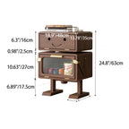 Lumendat Modern Art Deco Kids Robot Rubberwood Acrylic Plastic Rotatable Nightstand 2-Drawer For Bedroom Lumendat