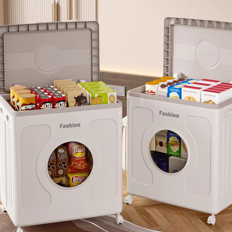 Lumendat Modern Minimalist Kids Movable Rectangular Plastic Foldable Large Capacity Storage Cabinet 1-Cabinet For Bedroom Lumendat