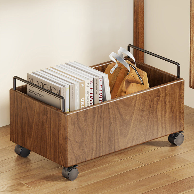 Lumendat Modern Minimalist Movable Rectangular Rubberwood Iron Kids Storage Cabinet 1-Cabinet For Study Lumendat