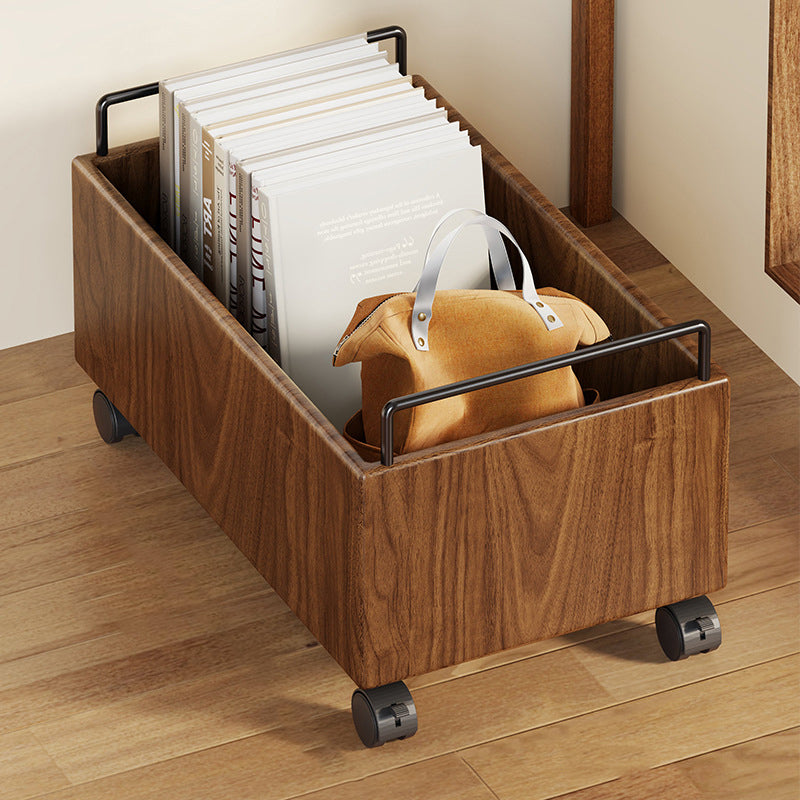 Lumendat Modern Minimalist Movable Rectangular Rubberwood Iron Kids Storage Cabinet 1-Cabinet For Study Lumendat