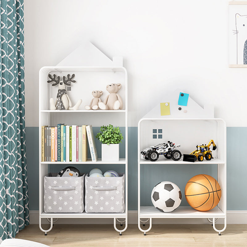 Lumendat Modern Minimalist Large Capacity House Shape Iron Kids Floor-Standing Bookshelf 2/3-Shelf For Study Lumendat