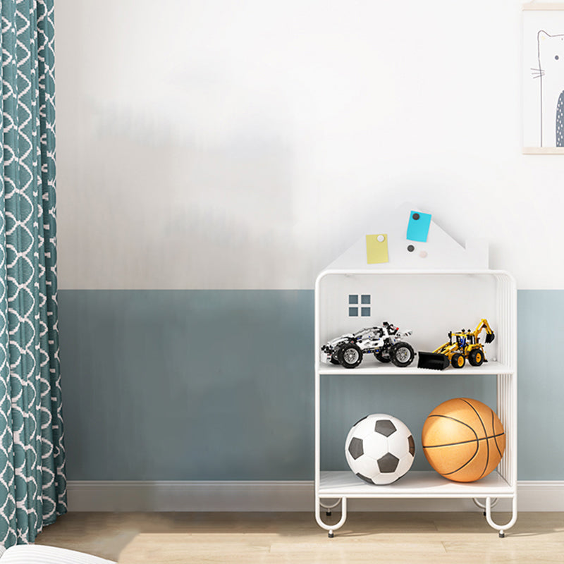 Lumendat Modern Minimalist Large Capacity House Shape Iron Kids Floor-Standing Bookshelf 2/3-Shelf For Study Lumendat
