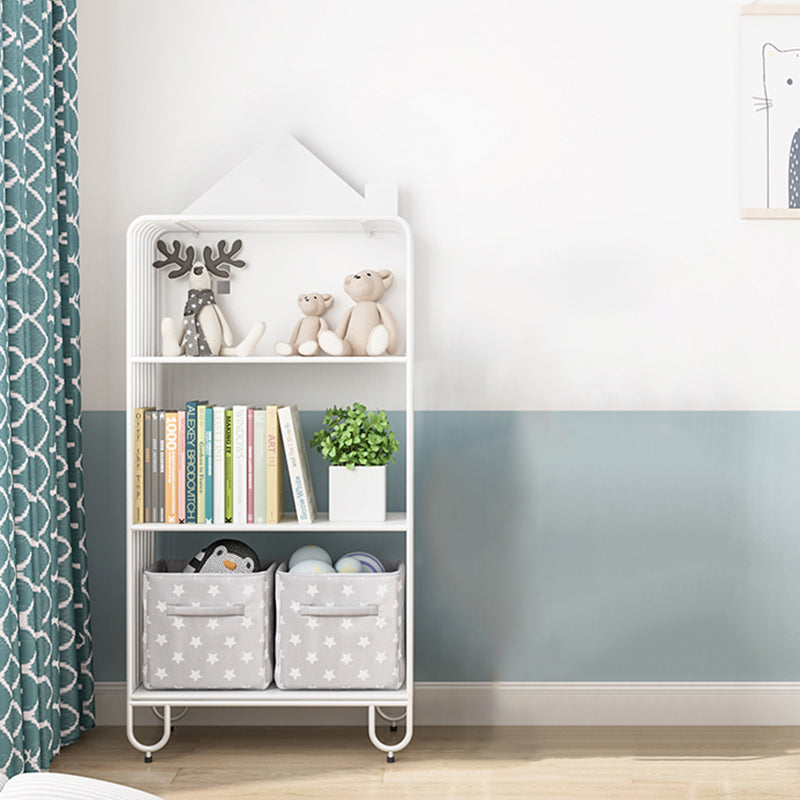 Lumendat Modern Minimalist Large Capacity House Shape Iron Kids Floor-Standing Bookshelf 2/3-Shelf For Study Lumendat