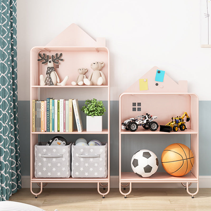 Lumendat Modern Minimalist Large Capacity House Shape Iron Kids Floor-Standing Bookshelf 2/3-Shelf For Study Lumendat
