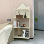 Lumendat Modern Minimalist Large Capacity House Shape Iron Kids Floor-Standing Bookshelf 2/3-Shelf For Study Lumendat