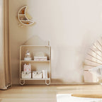 Lumendat Modern Minimalist Large Capacity House Shape Iron Kids Floor-Standing Bookshelf 2/3-Shelf For Study Lumendat