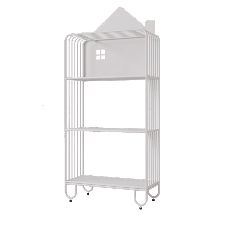 Lumendat Modern Minimalist Large Capacity House Shape Iron Kids Floor-Standing Bookshelf 2/3-Shelf For Study Lumendat