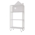 Lumendat Modern Minimalist Large Capacity House Shape Iron Kids Floor-Standing Bookshelf 2/3-Shelf For Study Lumendat