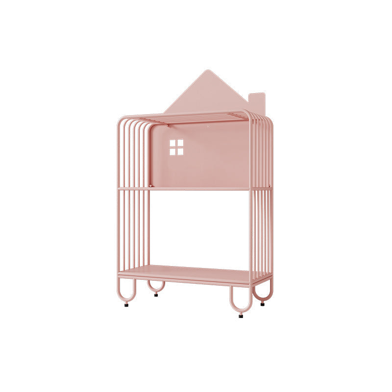 Lumendat Modern Minimalist Large Capacity House Shape Iron Kids Floor-Standing Bookshelf 2/3-Shelf For Study Lumendat