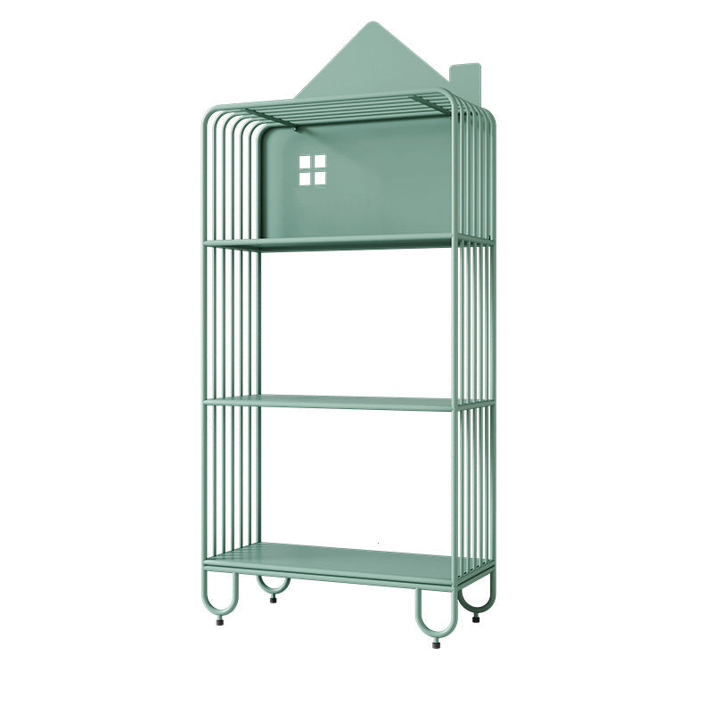 Lumendat Modern Minimalist Large Capacity House Shape Iron Kids Floor-Standing Bookshelf 2/3-Shelf For Study Lumendat