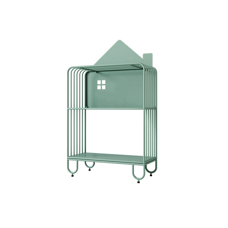 Lumendat Modern Minimalist Large Capacity House Shape Iron Kids Floor-Standing Bookshelf 2/3-Shelf For Study Lumendat