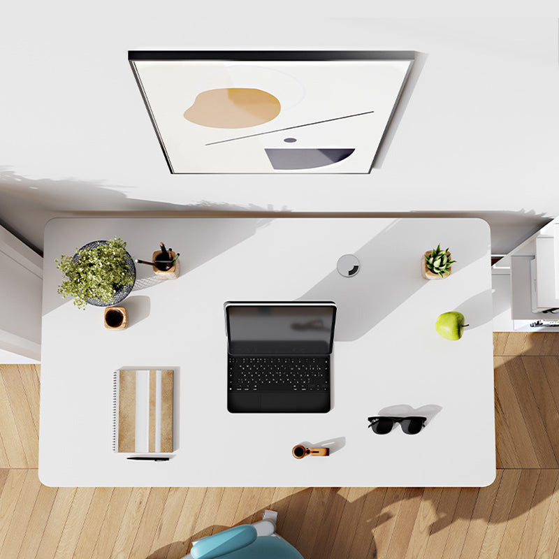 Modern Simplicity Liftable Rectangular Solid Wood & Solid Wood Particle Board Carbon Steel Desk 1-Drawer For Home Office