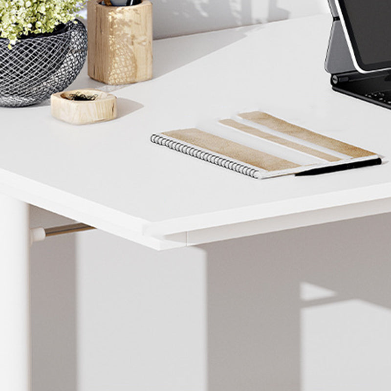 Modern Simplicity Liftable Rectangular Solid Wood & Solid Wood Particle Board Carbon Steel Desk 1-Drawer For Home Office