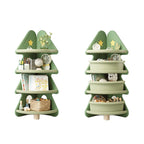 Lumendat Contemporary Creative Christmas Tree Environmentally Friendly HDPE Kids Corner Storage Shelf 4-Tier For Living Room Lumendat