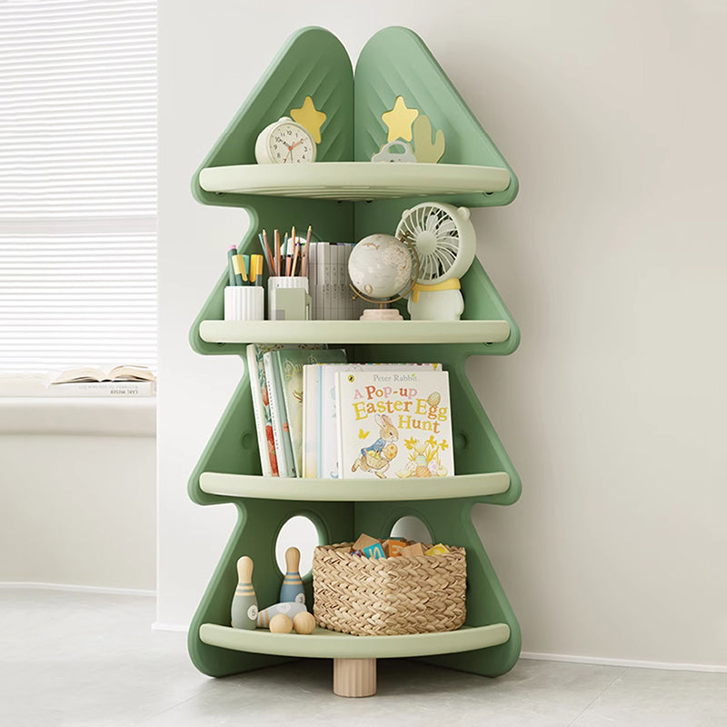 Lumendat Contemporary Creative Christmas Tree Environmentally Friendly HDPE Kids Corner Storage Shelf 4-Tier For Living Room Lumendat