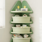 Lumendat Contemporary Creative Christmas Tree Environmentally Friendly HDPE Kids Corner Storage Shelf 4-Tier For Living Room Lumendat