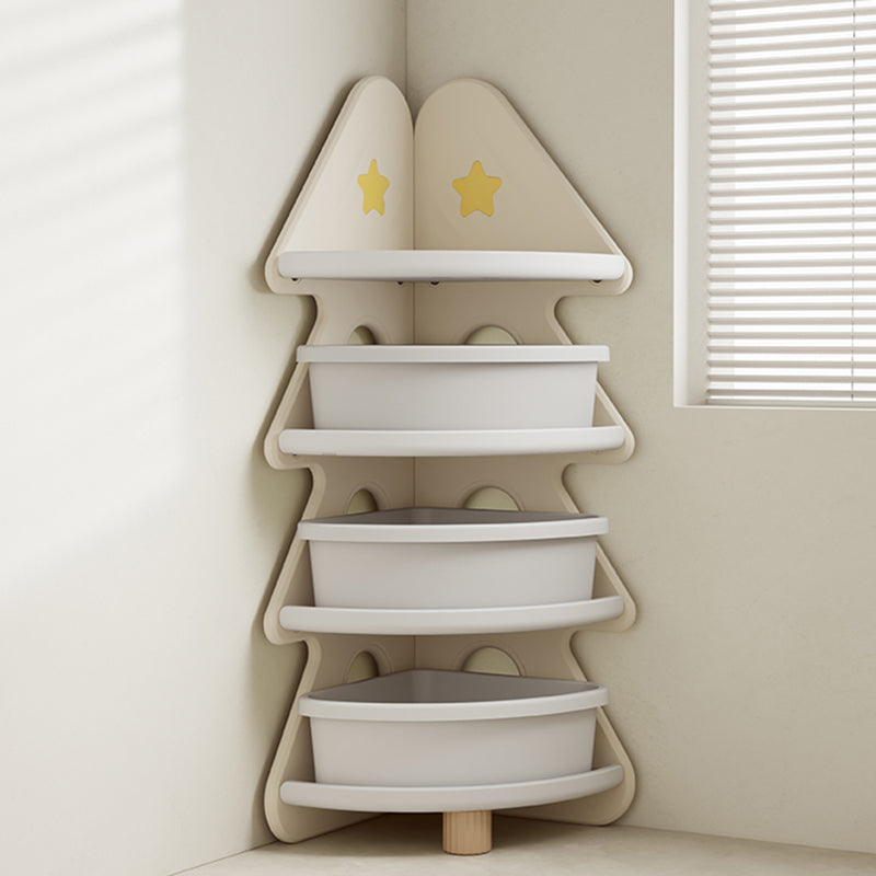 Lumendat Contemporary Creative Christmas Tree Environmentally Friendly HDPE Kids Corner Storage Shelf 4-Tier For Living Room Lumendat