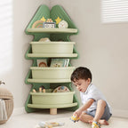 Lumendat Contemporary Creative Christmas Tree Environmentally Friendly HDPE Kids Corner Storage Shelf 4-Tier For Living Room Lumendat