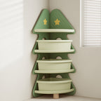 Lumendat Contemporary Creative Christmas Tree Environmentally Friendly HDPE Kids Corner Storage Shelf 4-Tier For Living Room Lumendat