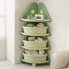 Lumendat Contemporary Creative Christmas Tree Environmentally Friendly HDPE Kids Corner Storage Shelf 4-Tier For Living Room Lumendat