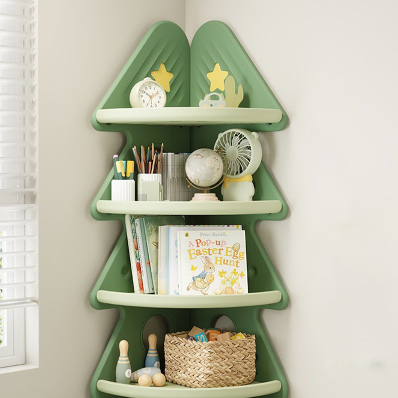Lumendat Contemporary Creative Christmas Tree Environmentally Friendly HDPE Kids Corner Storage Shelf 4-Tier For Living Room Lumendat