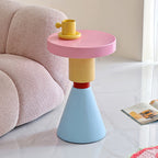 Lumendat Contemporary Creative Wood Round Kids End Table 1-Tier For Living Room Lumendat