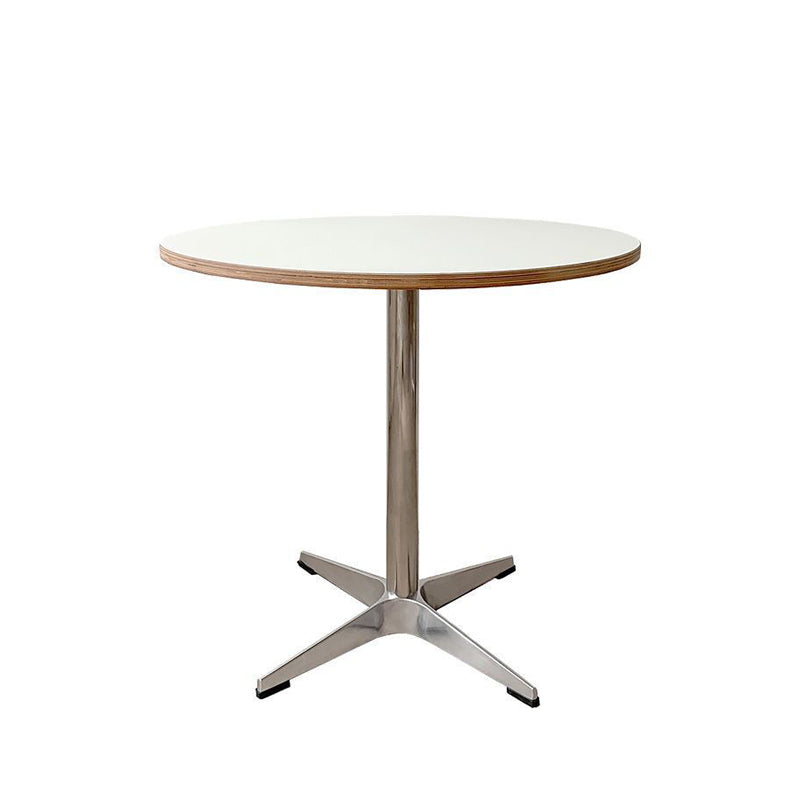 Modern Minimalist Solid Wood Plywood Stainless Steel Aluminum Round Dining Table 1-Tier For Dining Room & Kitchen