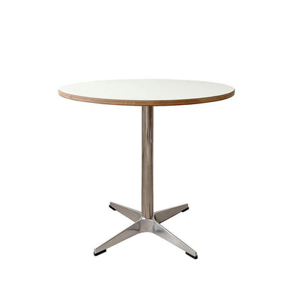 Modern Minimalist Solid Wood Plywood Stainless Steel Aluminum Round Dining Table 1-Tier For Dining Room & Kitchen
