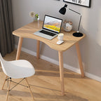 Contemporary Scandinavian MDF Wood Curved Rectangular Desk 1-Tier For Home Office DFM-F