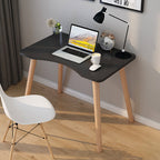Contemporary Scandinavian MDF Wood Curved Rectangular Desk 1-Tier For Home Office DFM-F