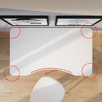Contemporary Scandinavian MDF Wood Curved Rectangular Desk 1-Tier For Home Office DFM-F