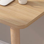 Contemporary Scandinavian MDF Wood Curved Rectangular Desk 1-Tier For Home Office DFM-F