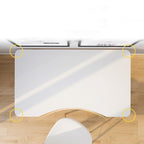 Contemporary Scandinavian MDF Wood Curved Rectangular Desk 1-Tier For Home Office DFM-F