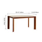Modern Minimalist Rectangular Travertine Stone Rock Slab & Solid Bench Wood Iron Dining Table For 4-6 Seats Lumendat