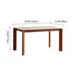 Modern Minimalist Rectangular Travertine Stone Rock Slab & Solid Bench Wood Iron Dining Table For 4-6 Seats Lumendat