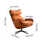 Contemporary Luxury Swivel Accent Chair - 1-Seater Comfortable Backrest Armrest Leisure Chair For Living Room & Bedroom Lumendat