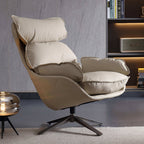 Contemporary Luxury Swivel Accent Chair - 1-Seater Comfortable Backrest Armrest Leisure Chair For Living Room & Bedroom Lumendat