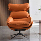 Contemporary Luxury Swivel Accent Chair - 1-Seater Comfortable Backrest Armrest Leisure Chair For Living Room & Bedroom Lumendat