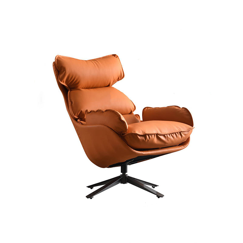 Contemporary Luxury Swivel Accent Chair - 1-Seater Comfortable Backrest Armrest Leisure Chair For Living Room & Bedroom Lumendat