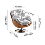 Modern Minimalist Rotatable Accent Chair - Ergonomic Comfort Chair Backrest Armrest For Living Room & Study Lumendat