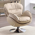 Modern Minimalist Rotatable Accent Chair - Ergonomic Comfort Chair Backrest Armrest For Living Room & Study Lumendat