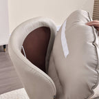 Modern Minimalist Rotatable Accent Chair - Ergonomic Comfort Chair Backrest Armrest For Living Room & Study Lumendat