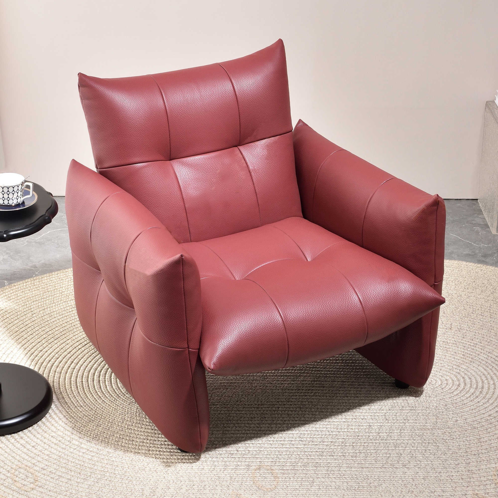 Luxury Ergonomic Accent Chair - Elegant Armchair Backrest Design For Living Room & Bedroom Lumendat