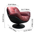 Silent Rotating Scandinavian Accent Chair - Detachable Design Soft Filling Chair For Living Room & Study Lumendat