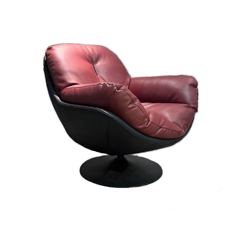 Silent Rotating Scandinavian Accent Chair - Detachable Design Soft Filling Chair For Living Room & Study Lumendat