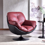 Silent Rotating Scandinavian Accent Chair - Detachable Design Soft Filling Chair For Living Room & Study Lumendat