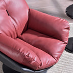 Silent Rotating Scandinavian Accent Chair - Detachable Design Soft Filling Chair For Living Room & Study Lumendat