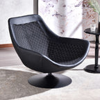Silent Rotating Scandinavian Accent Chair - Detachable Design Soft Filling Chair For Living Room & Study Lumendat